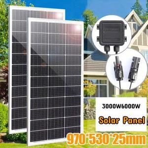 6000W 3000W 태양 전지 패널 키트 오프 그리드 12V/24V/48V 가정용 RV 보트 배터리 충전용 고효율 모노 PV 모듈