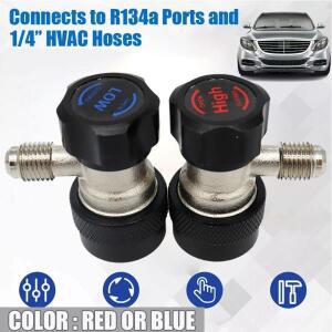R134A H/L 자동 퀵 커플러 커넥터 황동 어댑터 에어컨 냉매 조정 가능한 AC 매니폴드 게이지