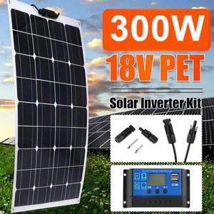 유연한 태양 전지 패널 300W 듀얼 USB 출력 태양 전지 방수 10A 20A 30A 40A 50A 60A 컨트롤러 12V 24V 배터리 충전기