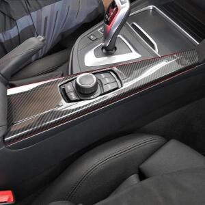 BMW 3 4  F30 F31 F32 F36 3GT 320i 카본 자동차 센터 콘솔 기어 시프트 패널 스티커 커버 인테리어 장식