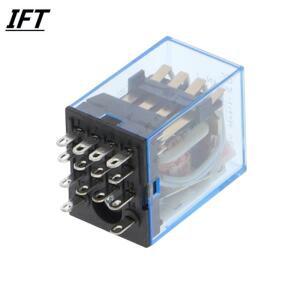 1PCS MY4NJ 코일 범용 릴레이 4pdt,14 핀 HH54P AC DC 12V/ 24V /36V/110V 220V 소형 스위치