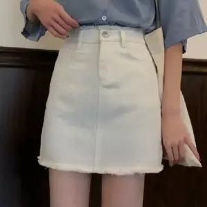 여성 데일리핏 A라인 데님 미니스커트 청치마 하이웨스트 캐주얼룩