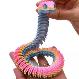 3D 입체방울뱀1개 완구 관절뱀 토이 움직이는 모형 피젯 컬렉션 장난감 방울뱀 3D 방물뱀모형