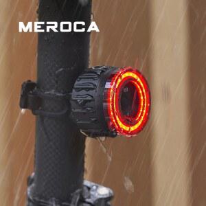 MEROCA 자전거 후면 조명 USB 충전 높은 가시성 다기능 브레이크 센서 라이트 MTB 도로 자전거 램프로 깜박임
