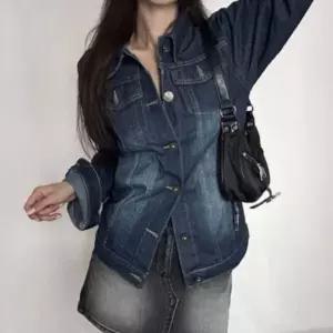 캐주얼 여성 데님 자켓 청자켓 가을 간절기 아우터 점퍼