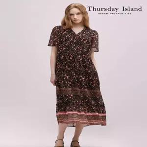 써스데이아일랜드 THURSDAYISLAND 보더 포인트 쉬폰 원피스T244MOP239W 438576