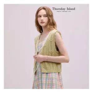 써스데이아일랜드 [Thursday Island] 팝콘 스트링 베스트(T244MVT236W)