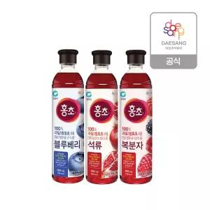 청정원 홍초 900ml 3종(석류,블루베리,복분자) 3개 골라담기