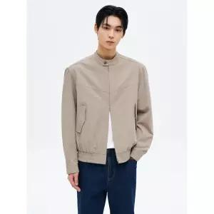 에잇세컨즈 스탠드 칼라 코튼 블루종 베이지 455339 2A 4952048