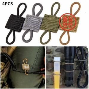 4pcs PPT 안테나 바인딩 버클 야외 전술 Molle 시스템 배낭 조끼 액세서리 고정