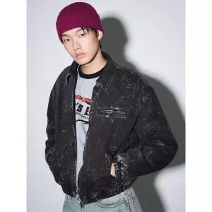 에잇세컨즈 스톤워싱 데님 패딩 집업 블루종 애쉬 454Y39LP14 4533496