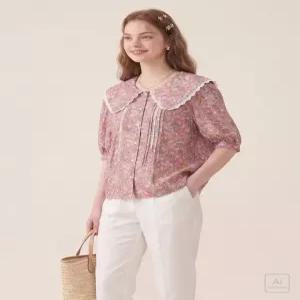 써스데이아일랜드 THURSDAYISLAND 레이스 세일러카라 블라우스T244MBL240W 438629