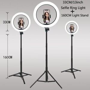 26 33CM 비디오 조명 디밍이 가능한 라이트 Selfie LED 링 라이트 USB 링 조명 램프 삼각대 스탠드 포함 Youtube Ringlight 만들기