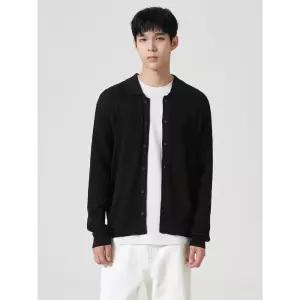 에잇세컨즈 카라 셔츠형 슬림 카디건 블랙 26475AFY25 4267306
