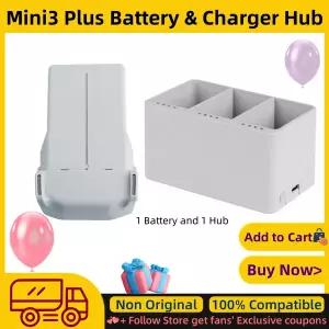 미니 4 프로 배터리 3850mAh 및 3방향 충전 허브 3/미니 3 드론 플러스 액세서리용 버틀러