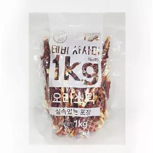 오리사사미 스틱 1kg 대용량 강아지간식 시추 유기견 애견간식 댕냥이간식 치석제거껌 말티푸