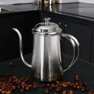 도모 핸드 스텐 드립 포트 700ML 우유 저그 주전자 스팀 피쳐 라떼 아트 워터 커피 샷