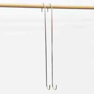 S고리 다용도 스틸 가방 모자 고리 S자 걸이 50cm 실버 후크 행거