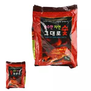캠핑용품 장작 연료 가마골 나무 숯 2kg 7-8인용