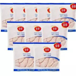 [하프클럽/기타]올품 IQF 닭가슴살 10kg (1kg x 10봉)