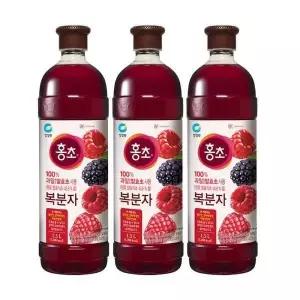 [하프클럽/]홍초 복분자 1.5L x 3병