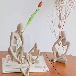 [하프클럽/셀럽하우스]생각하는사람 스톤 오브제 인테리어 조각상 감성 소품