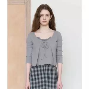 튜드먼트 LACE CARDIGAN SET_GREY