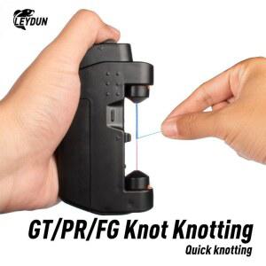 Leydun Hot Electric Knotter 낚시 도구 ASSIST GT PR FG 매듭 기계 낚시 보빈 와인 더 라인 와이어 매듭 도구