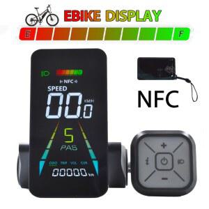 F4 UART2 NFC 화면 전기 자전거 디스플레이 켜기 Ebike 액세서리 24V/36V/48V/60V 사이클링 컴퓨터 자전거 속도계