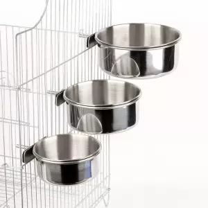 물통 행잉형 밥그릇 중형 앵무새 스텐 모이통 먹이통