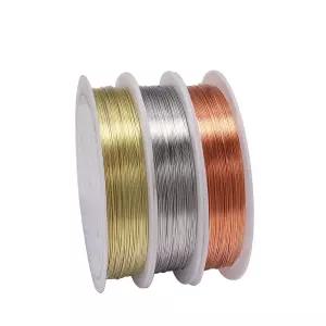 바소테우오 3롤 주얼리 비딩 와이어 제작 용품 및 공예용 0.25mm/30 게이지 변색 방지 구리