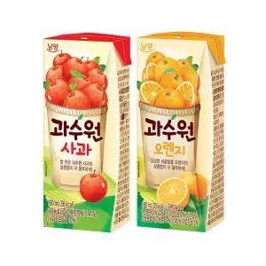 과수원 사과 190ml X 24개 + 오렌지 190ml X 24개, 과즙음료 과일주스 음료수