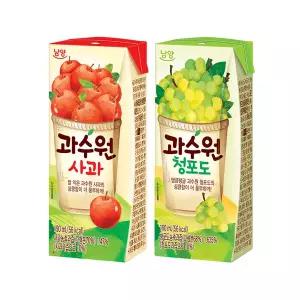 과수원 사과 190ml X 24개 + 청포도 190ml X 24개, 과즙음료 과일주스 음료수