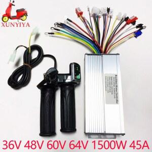 36V 48V 60V 64V 1500W 45A 브러시리스 모터 컨트롤러 LCD 전원 디스플레이 및 잠금 스로틀 키트 포함 전기 자전거 및 삼륜차 수리용