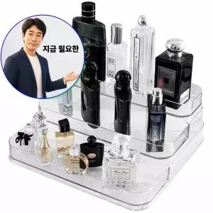 지금 필요한 화장품수납 투명 향수 진열대 정리대 전시대 보관 3단선반