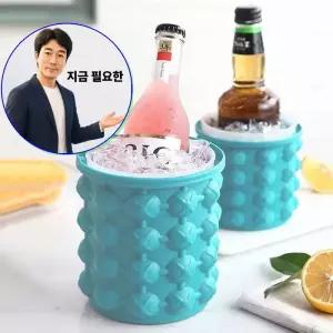 지금 필요한 휴대용 아웃도어 두껑 아이스 원형 소형 버킷 실리콘