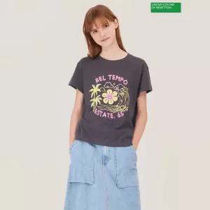 베네통 스마일 플라워 썸머 티셔츠 BATSB3631 439463