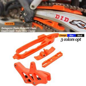 KTM SX SXF XC XCF 125 200 250 300 350 450 2012 2018 2019 2020 스윙 암 체인 슬라이더 키트 체인 가드 가이드 브레이크 호스 클램프