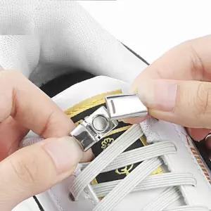 매듭 없는 고정 자석 클립 운동 등산 화 긴 신발 끈