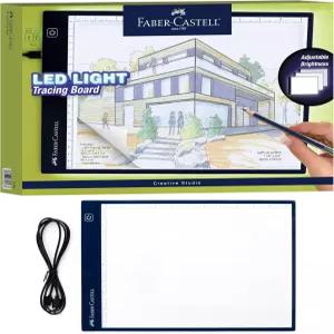 파버카스텔 LED 라이트 트레이싱 보드 조절 가능한 업 드로잉 패드 박스 예술가·취미가·성인을 위한 새