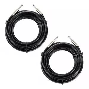 UMOKI 2개 세트 프로페셔널 15피트 12게이지 1/4~1/4 수컷 스피커 케이블 - 12AWG 6.35mm 스테레오 오디오