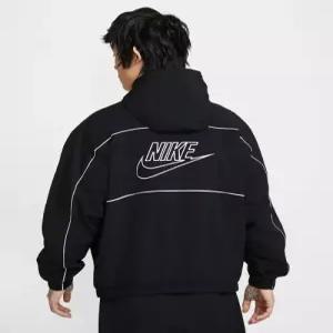 나이키 NIKE 클럽 후드 재킷 M - 블랙 화이트 HJ2013-010