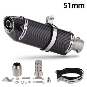 유니버셜 51MM 오토바이 배기구 소형 R77 이스케이프 머플러 DB 킬러 포함 에어록스155 MT03 CB400X NSS350 DL250 GSR400 ER6N Z400