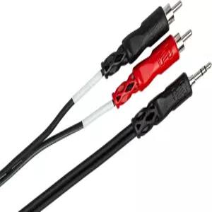 Hosa CMR-203 3.5mm TRS to 듀얼 RCA 스테레오 브레이크아웃 케이블 3피트