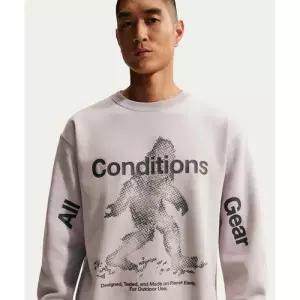 NIKE ACG 터프 플리스 써마 핏 풀오버 크루넥 스ㅤㅇㅞㅅ셔츠 M - 칼리지 그레