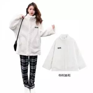 오너클랜 TBZ LEA-B84 뽀얀 뽀글이 집업 아우터 후드패딩 양털자켓 겨울패딩 양털 캐주얼패딩 겨울자켓