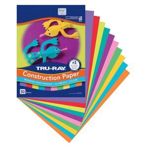 TRU RAY 색종이 10가지 선명한 색상 X 9 페이퍼 색 방지 12 아트 바램 50매