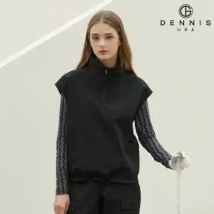 데니스골프 [DENNIS] 26SS신상 여성 스윙 포켓 반집업 아노락 블랙_HD5SLTS023