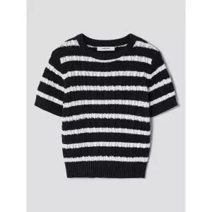 에잇세컨즈 케이블 스트라이프 반팔 풀오버 네이비 355351LY3R 4891290