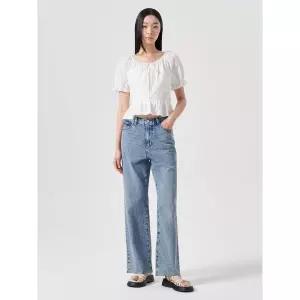 에잇세컨즈 세미 와이드 워싱 데님 팬츠 스카이블루 (324721LPHQ) 4276989